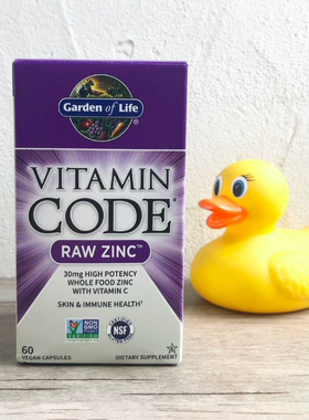 Garden生命of花园 Life Code RAW Zinc锌胶囊60粒每天两粒/27.03