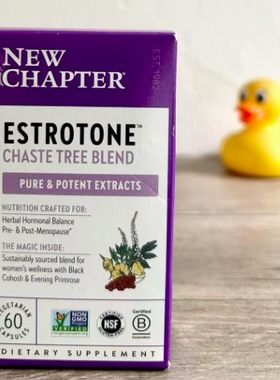 New Chapter新章Estrotone更年chaste期植物激素平衡60粒雌herbal