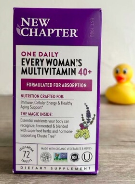 New Chapter新章onedaily女性40岁以上40+每日1粒综合维生素72/96