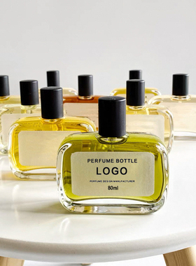 宇兮YUXI 按压泵喷头透明玻璃化妆品包装瓶 扁方喷雾卡口香水瓶