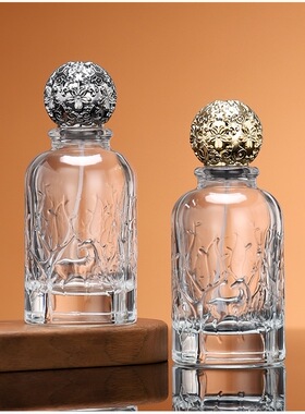 宇兮YUXI 香水瓶高颜值透明玻璃100ml卡口玻璃喷雾瓶锌合金盖空瓶