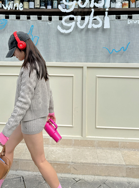 TZCO 24秋「燕麦套装」康赛妮羊毛羊绒温柔针织开衫短裤