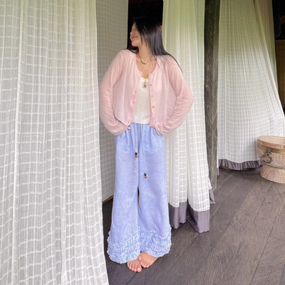 TZCO 25夏 「雾粉针织」康宝莱超幼马海毛透视夏日防晒针织开衫