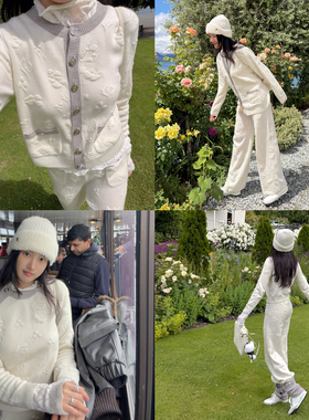 TZCO 25FW 「白雪浮雕」康赛妮羊毛羊绒满件提花原创拼色香风套装