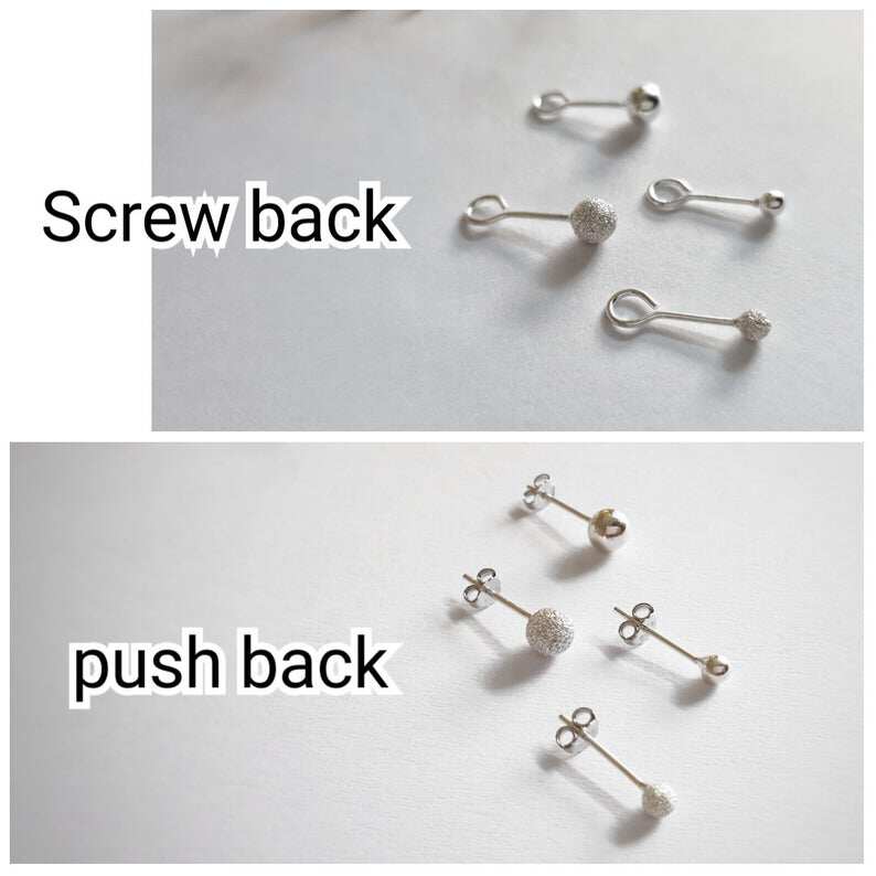 纯银小豆豆耳钉养耳洞防过敏耳棒多耳洞小耳钉欧美简约风耳环女