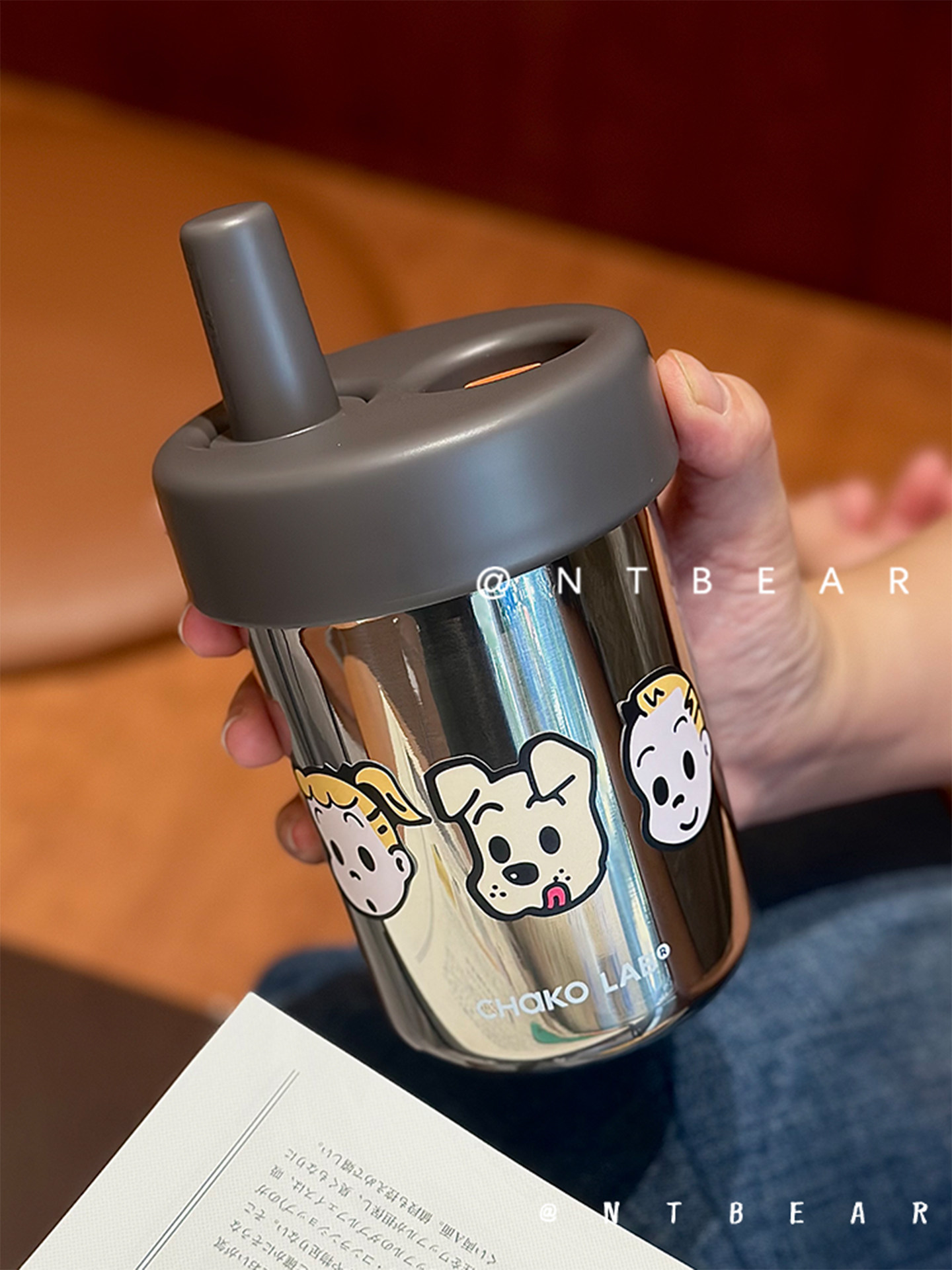 Chakolab Insulated Water Cup with Straw and Double-Wall - Taobao product photo 3