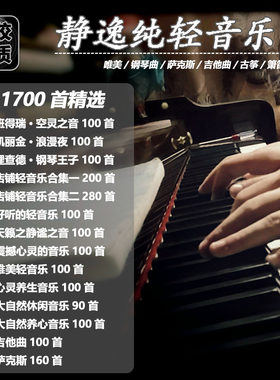 开店铺轻音乐汽车载U盘古筝萨克斯钢琴曲纯音乐无损音质MP3优盘