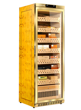 美晶raching MON3800A智能雪茄柜水平线西班牙雪松木实木恒温恒湿