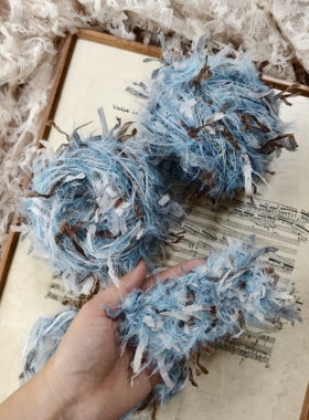 海盐牛轧糖｜手混线毛线手工编织DIY包包饰品中钩针棒针卡套
