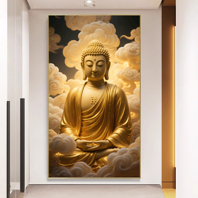 大日如来十字绣2026新款手工线绣玄关家用竖版供奉佛像钻石画满钻
