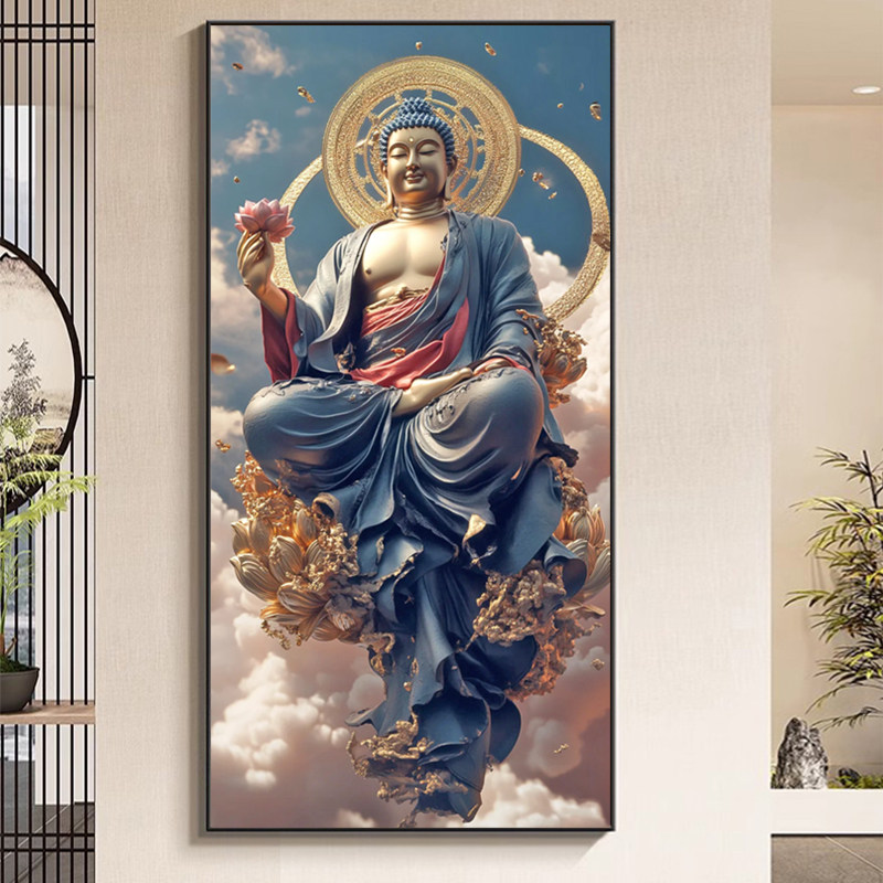 如来佛祖十字绣2026新款线绣玄关客厅家用供奉佛像钻石画大日如来
