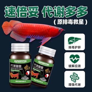 速倍妥代谢多多鱼缸观赏鱼龙鱼水泡魟鱼水肿呼吸急促用鱼病非鱼药