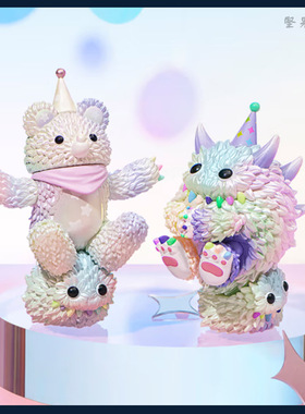 POP MART泡泡玛特 INSTINCTOY慕奇生活套组毛怪手办 大久保摆件