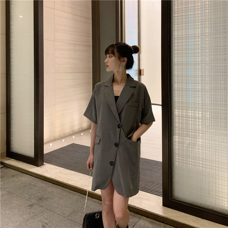 Real price design with oblique buckle suit skirt solid color high waist skirt women's summer dress