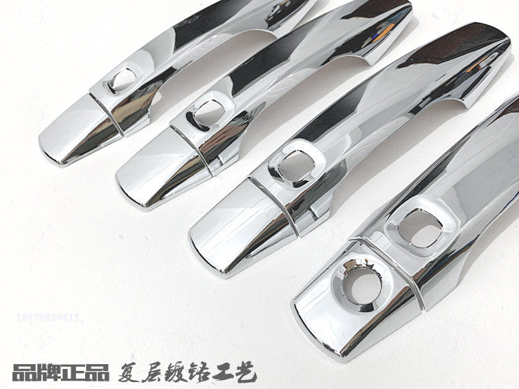 TOYOTA LAND CRUISER 도어 핸들에 적합 07-15 모델 도어 핸들 외부 전기 도금 크롬 수정 장식 스팽글