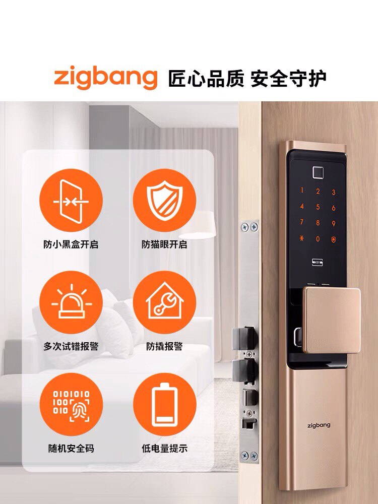 直帮正品R80wifi新款家用入户门Zigbang原装进口电子锁