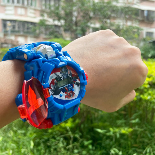 赛罗变形手表玩具卡通投影电子表