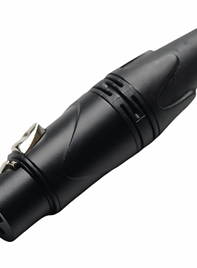 全铜针xlr接头吉诚内螺纹卡农麦克风话筒插头母卡农头母卡龙三孔