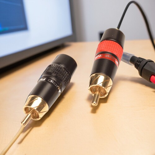 全铜rca蛇王焊接型镀金插头