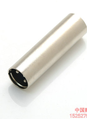 两边公头连接线头双通卡农公转卡农公三针对三针卡侬变直通接头