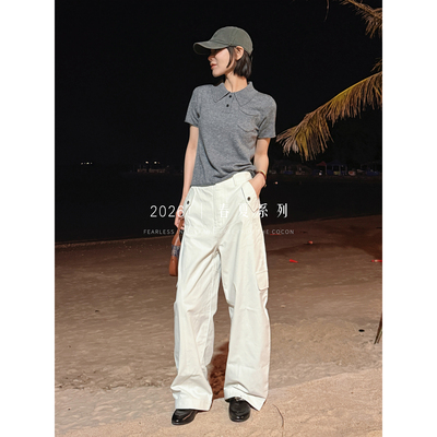 2026春款棉+莱赛尔多口袋工装裤