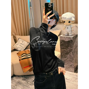 T722Y 秋冬260g抓毛保暖极简休闲百搭圆领打底长袖 韩彬彬 四个点