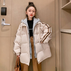 NEXT LONG女童韩系棉服洋气儿童假两件棉衣冬季加厚面包服外套潮