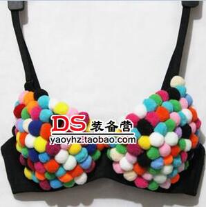 夜店酒吧DS演出服dj女歌手gogo领舞性感可爱摄影写真糖果彩球文胸
