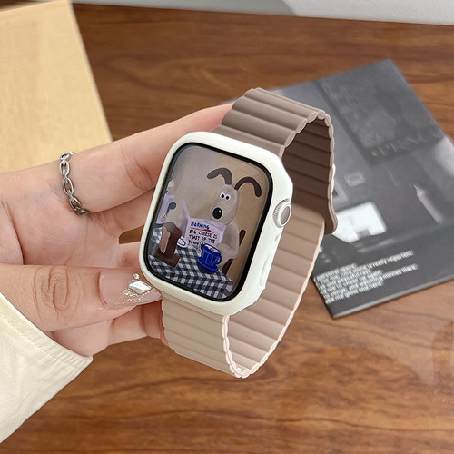 全新颜色升级iwatch硅胶磁吸表带