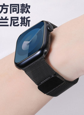 适用苹果iwatch米兰尼斯表带
