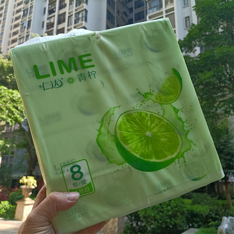 仁达8原生木浆抽取式面巾纸图片