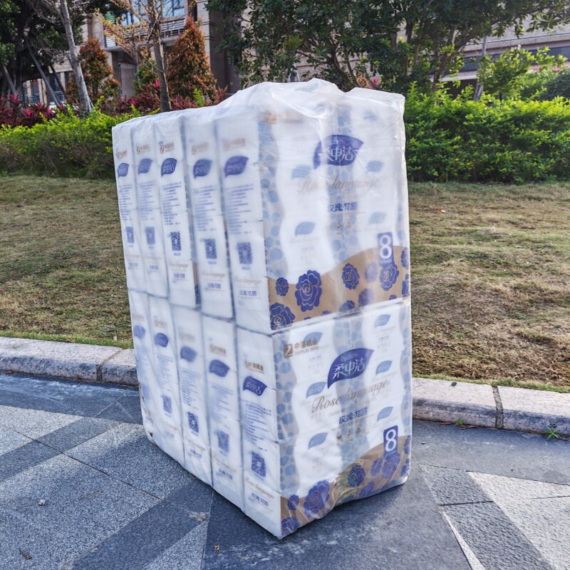 广东省包邮整件80包柔中洁玫瑰花语155*190mm520张/600张面巾纸