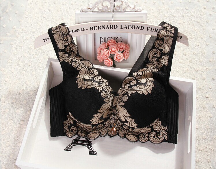 卡诗帕丝8508背心式内衣A杯小胸聚拢刺绣背心文胸四排扣包邮