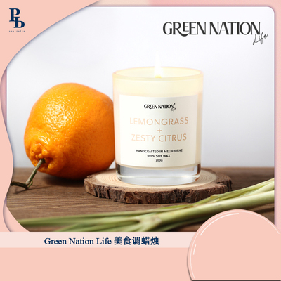 GNL美食桃子黄瓜椰香柠檬草香氛蜡烛