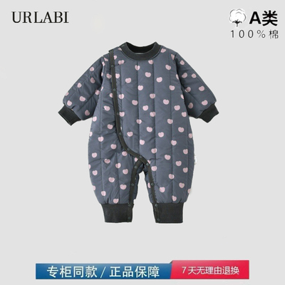 品牌撤柜清仓宝宝夹棉连体衣冬季加厚保暖棉袄哈衣出生秋冬衣服