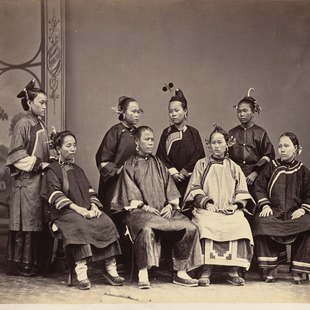 清末民初中国广东福建香港澳门等地人物服饰百姓生活老照片素材