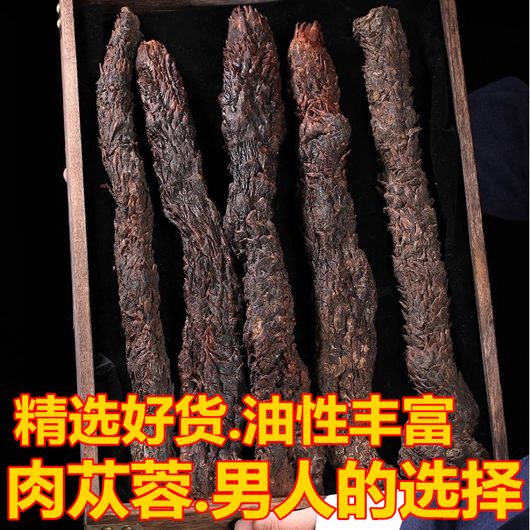 肉苁蓉整根可切片泡水泡酒搭配回春草锁阳男性滋补250克半斤包邮