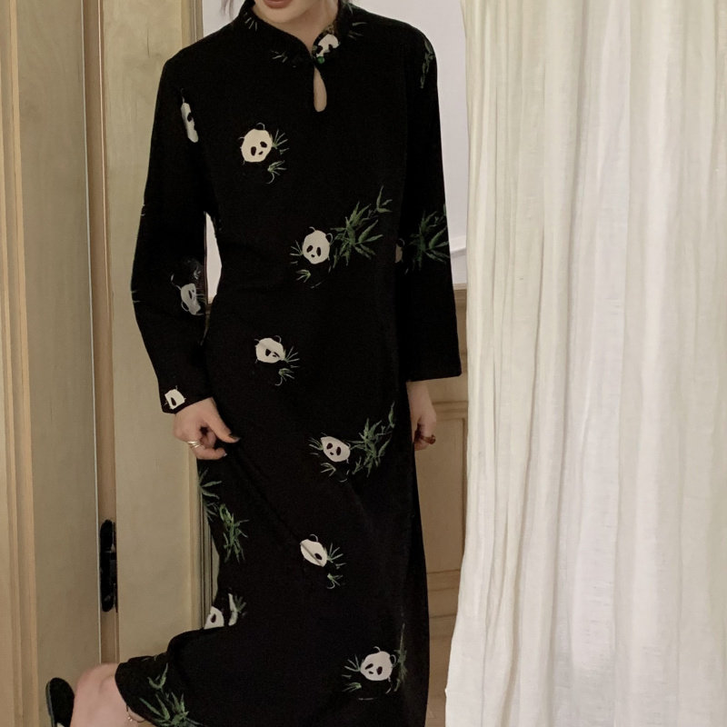 新中式国风春秋高端优雅古典盘扣2024新款日常可穿棉绸睡裙连衣裙,女士内衣/男士内衣/家居服,睡裙,淘宝优惠券,粉丝福利购,淘宝优惠卷