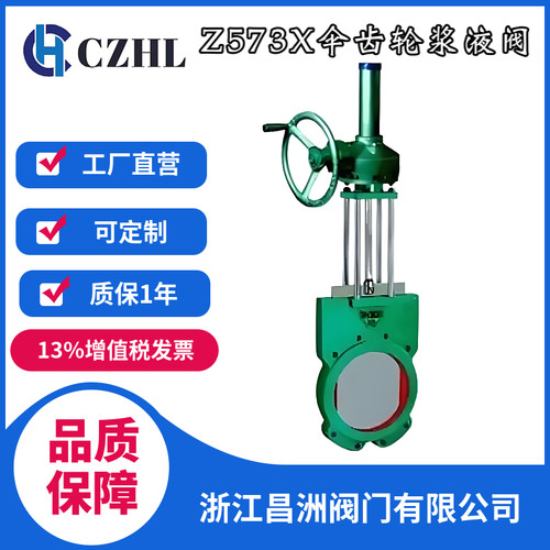 昌洲阀门Z573X伞齿轮浆液阀