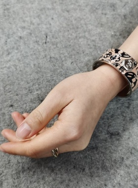 美国粉色骷髅金属手镯