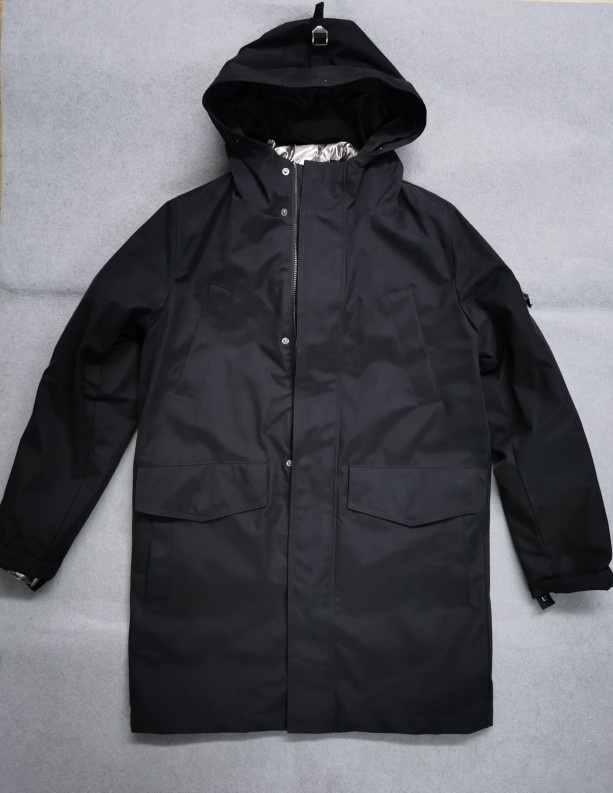 德国调货49 WINTERS黑色可拆两穿太空银光面连帽羽绒服parka大衣