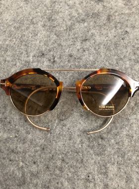 墨镜德国棕色复古风半框太阳镜