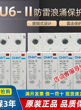 正泰浪涌防雷保护器NXUNU6-II1P2P3P4P40KA60KA275385V电涌避雷器