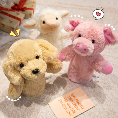 卡通动物手偶毛绒娃娃早教亲子