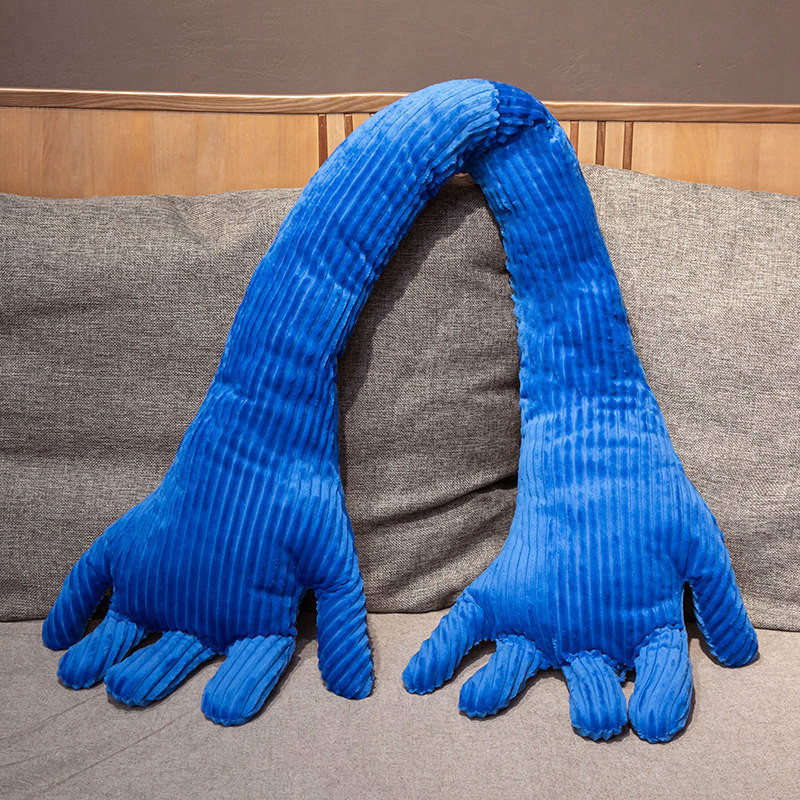 ins北欧风蓝色手掌沙发床围抱枕