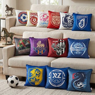 苏超2026十三太保队徽抱枕沙发靠垫文创靠枕足球氛围装饰布置球迷