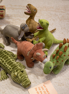 恐龙毛绒玩具霸王龙迅猛剑龙三角龙雷龙儿童安抚玩偶公仔睡觉抱枕