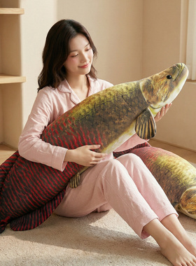 仿真海洋动物公仔毛绒玩偶巨骨蛇鱼海豚布娃娃大号睡觉抱枕女礼物