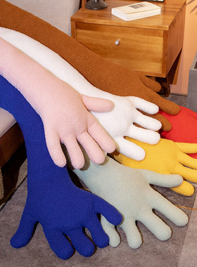 儿童摄影道具克莱因蓝色手掌长条抱枕女生夹腿枕创意写真摆件影楼