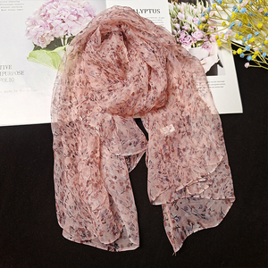 真丝丝巾围巾脖子百搭小方巾桑蚕丝短纱巾女秋季薄款防晒护颈春季